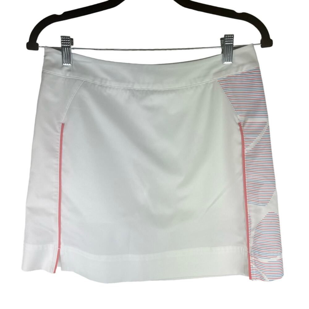 Adidas Climacool Skort Size 2 White Orange Floral Print Golf Tennis Skirt